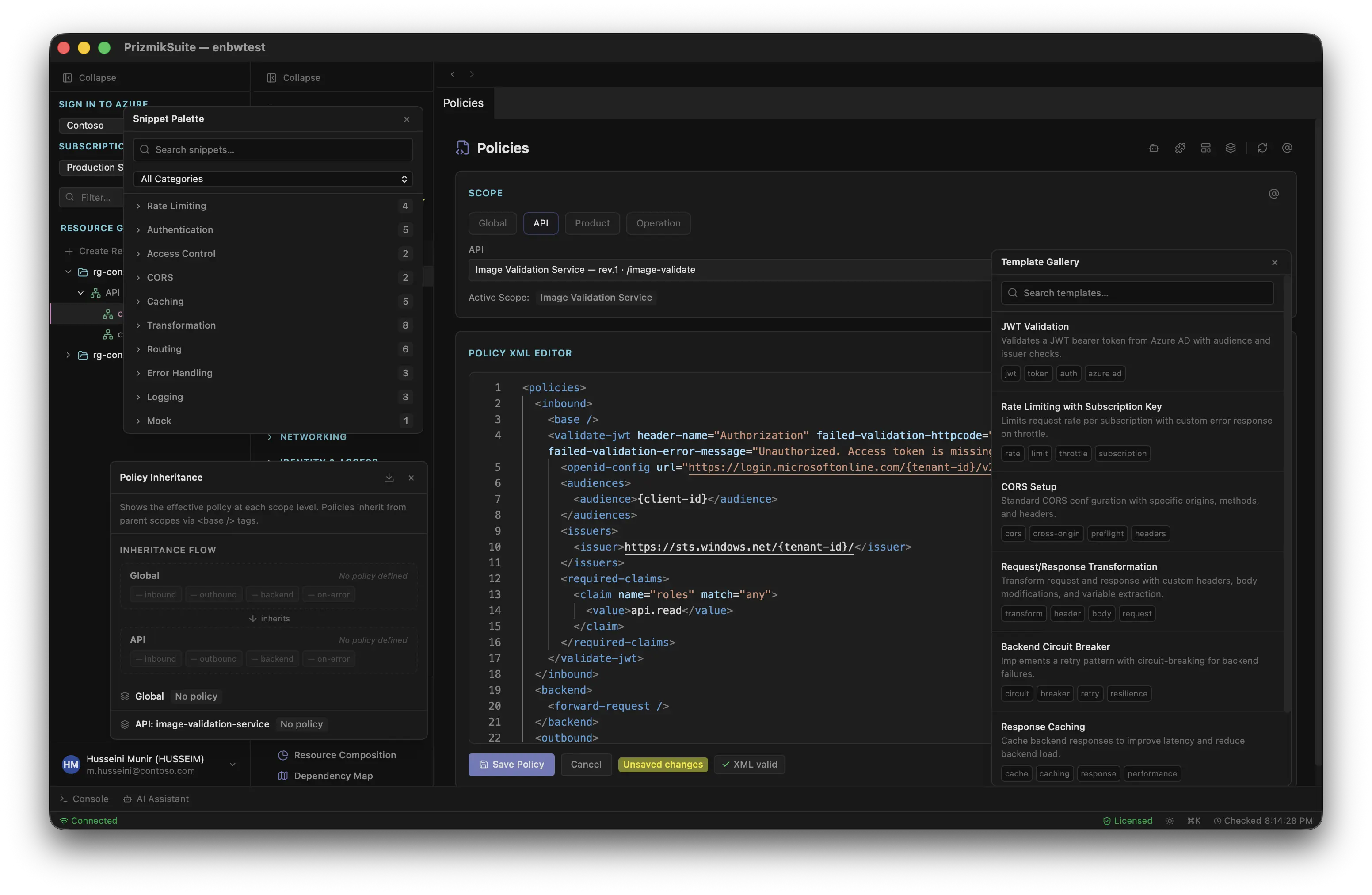 Prizmik's 4-scope policy editor for API Management
